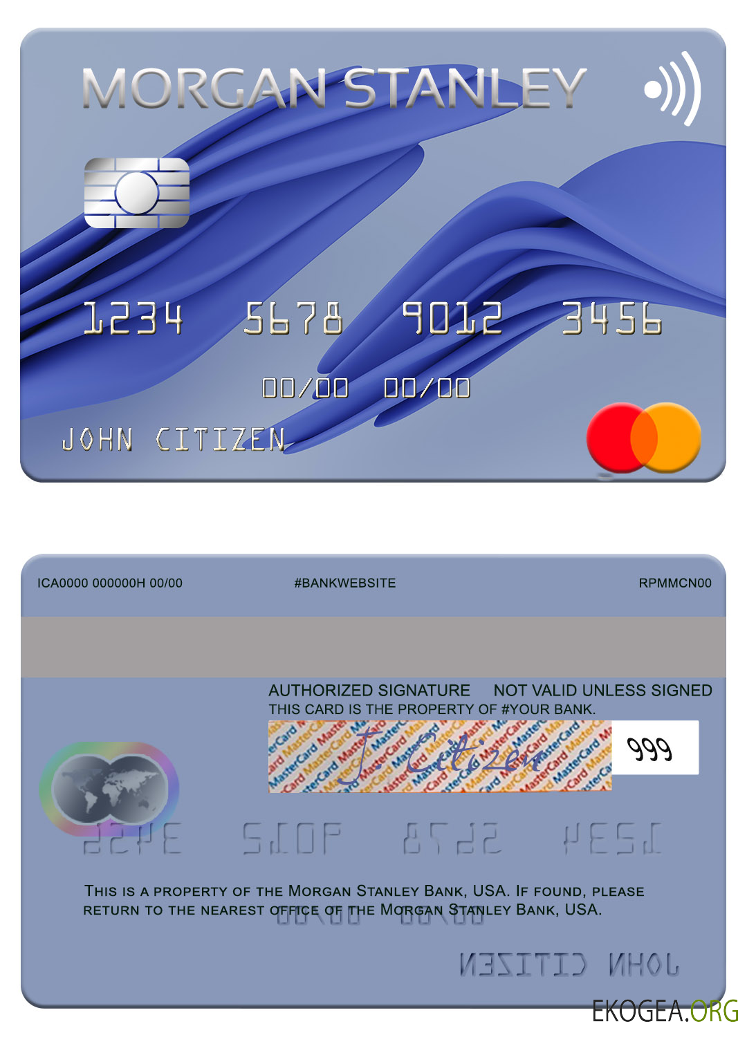 Mastercard de la banque Morgan Stanley aux États Unis